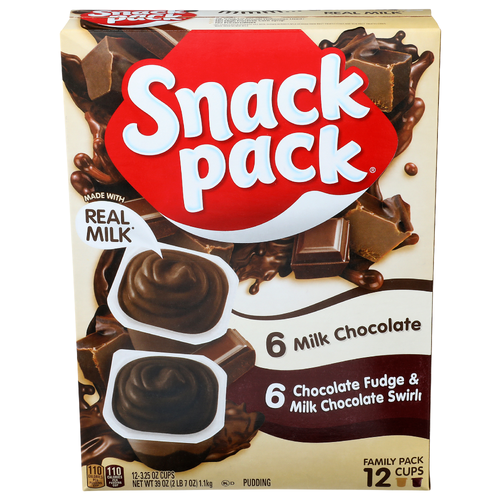 Snack Pack Pudding - 3.25 Ounce - 12 Count