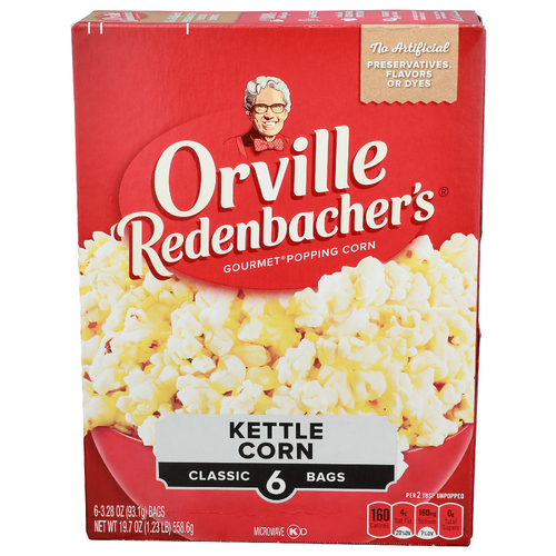 Orville Redenbacher's Kettle Corn Popcorn - 3.283 Ounce - 6 Count