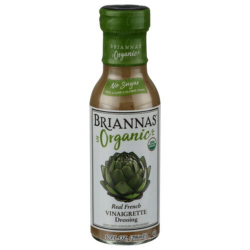 Briannas Salad Dressing Organic Real French Vinaigrette - 10 Fluid Ounce