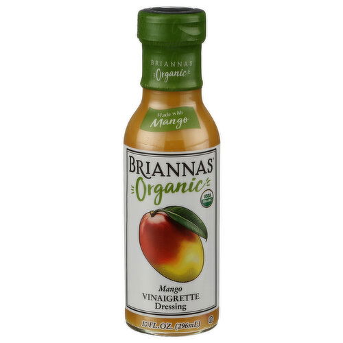 Briannas Salad Dressing Organic Mango Vinaigrette - 10 Fluid Ounce