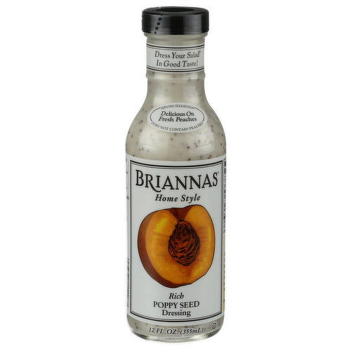 Briannas Salad Dressing Rich Poppy Seed - 12 Fluid Ounce
