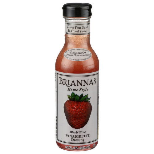 Briannas Salad Dressing Blush Wine Vinaigrette - 12 Fluid Ounce