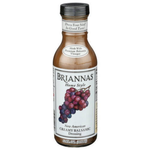 Briannas New American Creamy Balsamic Salad Dressing - 12 Fluid Ounce