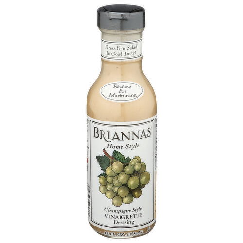 Briannas Salad Dressing Champagne Vinaigrette - 12 Fluid Ounce