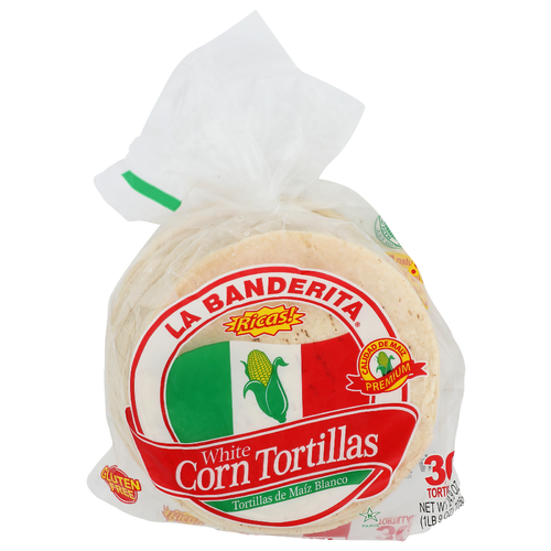 La Banderita Premium White Corn Tortillas - 0.83 Ounce - 30 Count