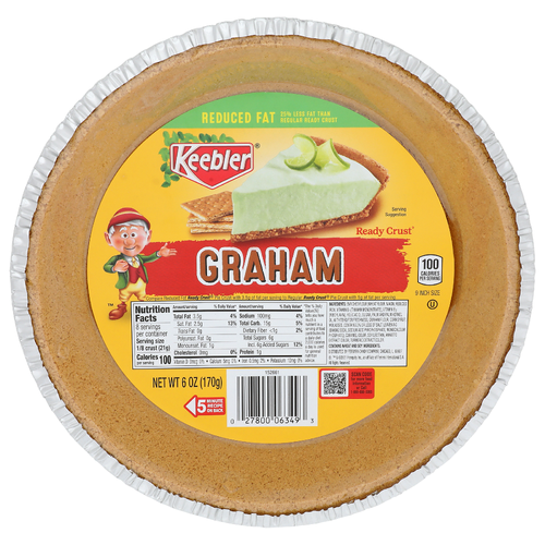 Keebler Ready Crust Graham Reduced Fat - 6 Ounce