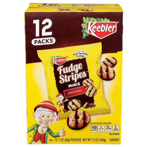 Keebler Fudge Stripes Minis Cookies - 12 Ounce
