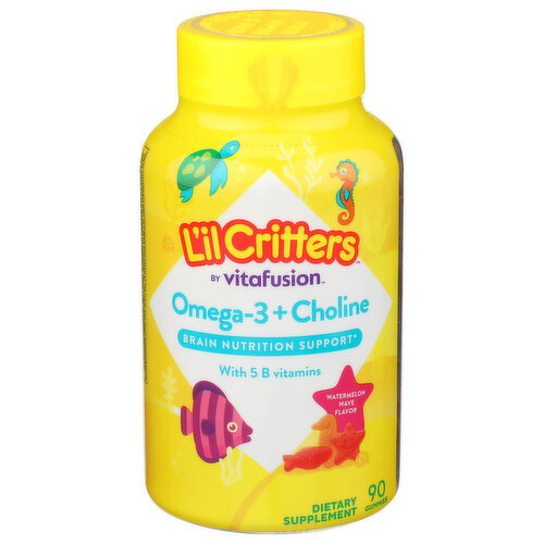 L'IL Critters Gummies Kids Omega 3 + Choline - 90 Count
