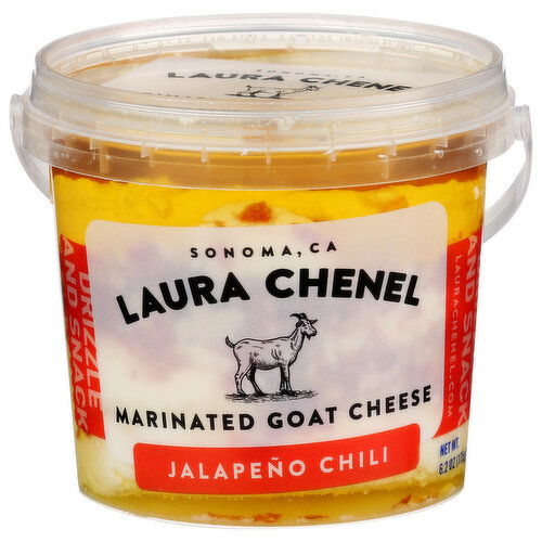LAURA CHENEL Jalapeño Goat Cheese Disks Marinated In Jalapeno Olive Oil And Chili Flakes Producing An Orange Colored - 6.2 Ounce