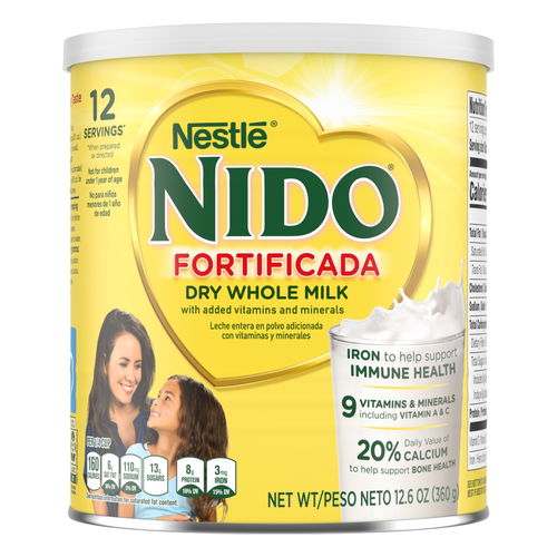 Nido Fortificada Powdered Drink Mix Dry Whole Milk Powder With Vitamins And Minerals Canister - 12.7 Ounce Image 1 of 2