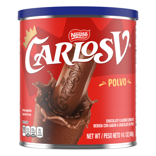 Carlos V Chocolate Flavored Powder Drink Mix, 16 Total Servings - 14.1 Ounce
