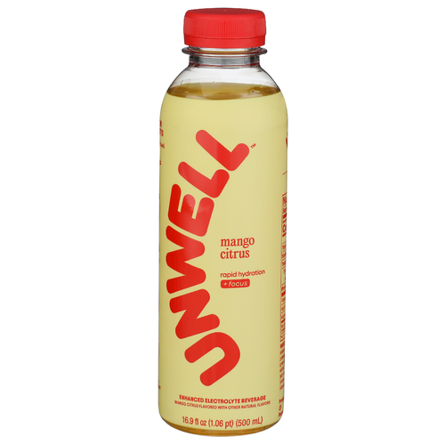 Unwell Mango Citrus HYDRATE+FOCUS 12X16 - 16.9 Fluid Ounce
