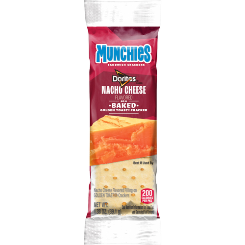 Munchies Doritos Sandwich Crackers Nacho Cheese Flavored - 1.38 Ounce