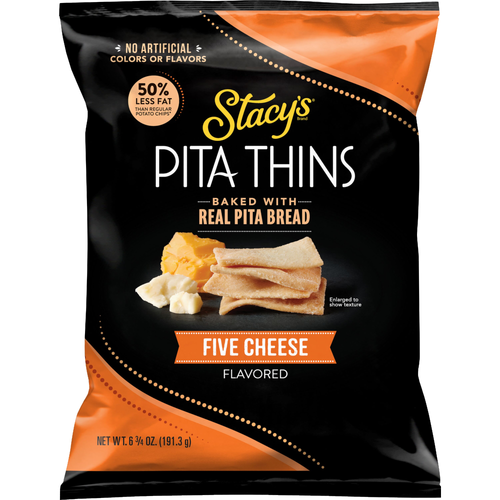 Stacy's Baked Pita Thins Five Cheese Flavored 6 3 - 6.75 Ounce Image 1 of 3