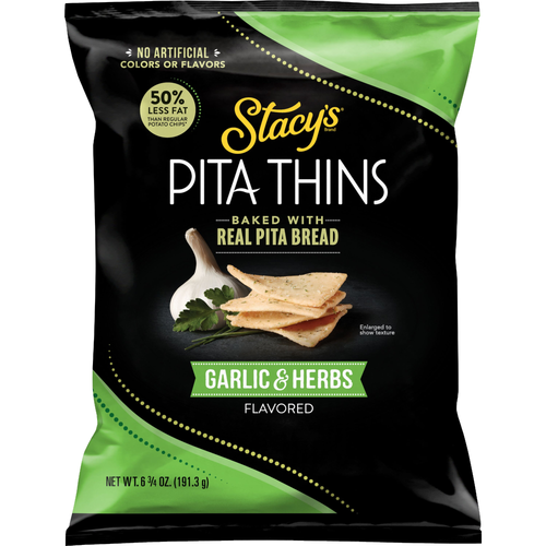 Stacy's Baked Garlic & Herbs Pita Thins - 6.75 Ounce Image 1 of 3