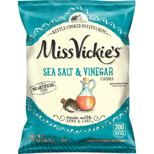 Miss Vickie's Kettle Cooked Sea Salt & Vinegar Potato Chips - 1.38 Ounce