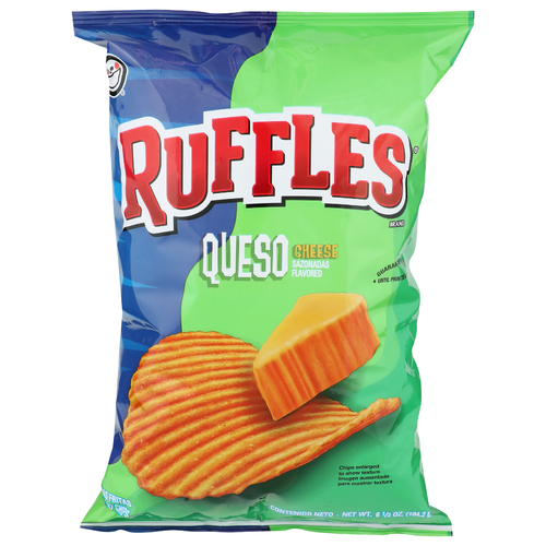 Ruffles Brand Queso Cheese Flavored Potato Chips - 6.5 Ounce