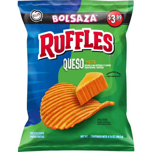 Ruffles  Queso Cheese Flavored Potato Chips - 6.5 Ounce