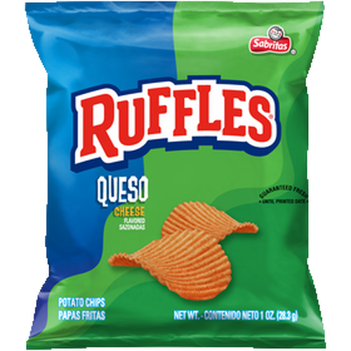 Ruffles Potato Chips Queso Cheese Flavored - 1 Ounce Image 1 of 13