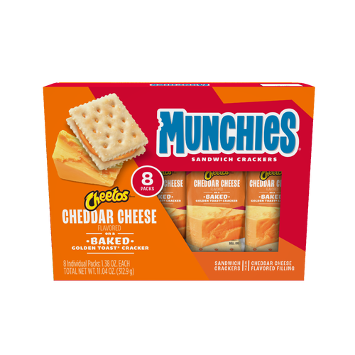 Munchies Sandwich Crackers Cheetos Cheddar Cheese Flavored - 11.04 Ounce