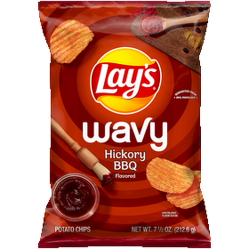 Lay's Wavy Hickory BBQ Flavored Potato Chips - 7.5 Ounce