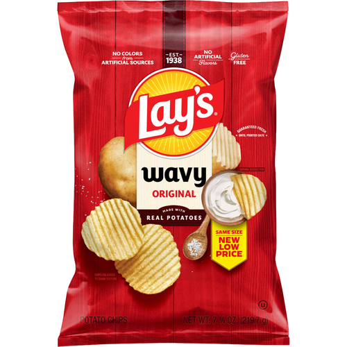 Lay's Wavy Original Potato Chips - 7.75 Ounce