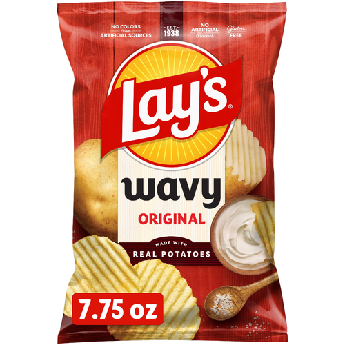 Lay's Wavy Original Potato Chips - 7.75 Ounce Image 1 of 3