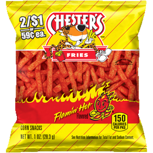 Chester's Fries Corn Snacks Flamin' Hot Flavored - 1 Ounce