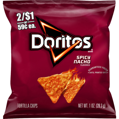 Doritos Tortilla Chips Spicy Nacho Flavored - 1 Ounce