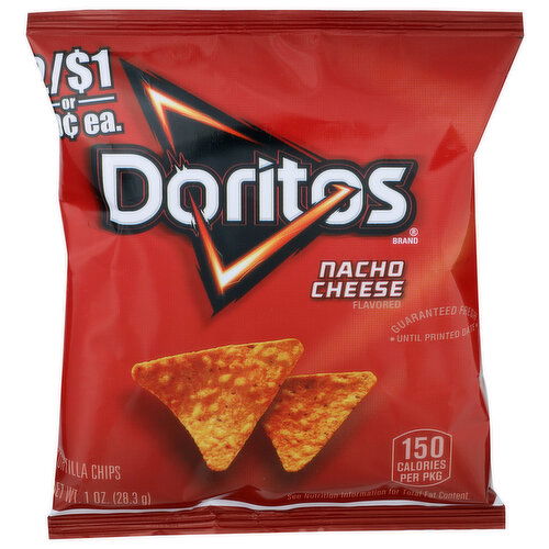 Doritos Nacho Cheese Flavored Tortilla Chips - 1 Ounce