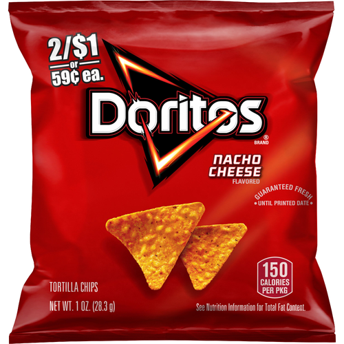 Doritos Tortilla Chips Nacho Cheese Flavored - 1 Ounce