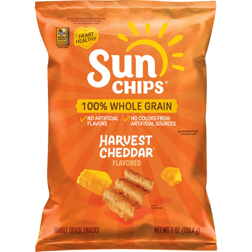 SunChips Whole Grain Snacks Harvest Cheddar - 7 Ounce - 1 Count