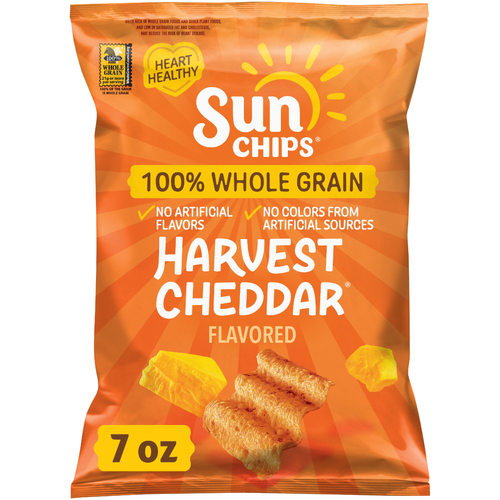 SunChips Whole Grain Snacks Harvest Cheddar Flavored - 7 Ounce Image 1 of 5