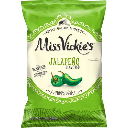 Miss Vickie's Kettle Cooked Potato Chips Jalapeno Flavored - 8 Ounce