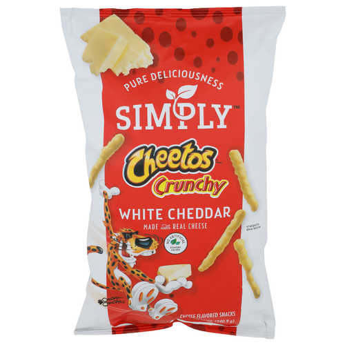 Simply Cheetos White Cheddar Crunchy Cheese Flavored Snacks - 8.5 Ounce