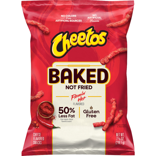 Cheetos Baked Flamin' Hot Cheese Flavored Snacks - 7.63 Ounce