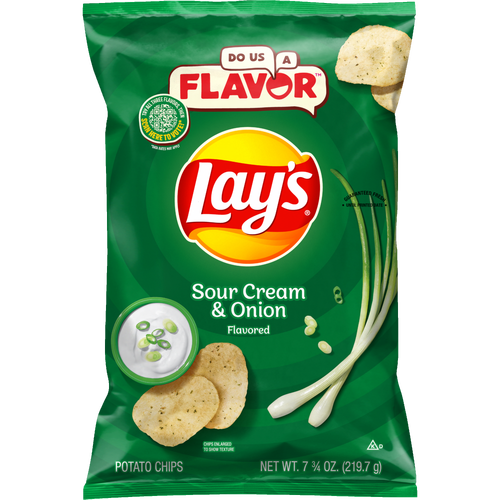 Lay's Sour Cream & Onion Flavored Potato Chips - 7.75 Ounce Image 1 of 11