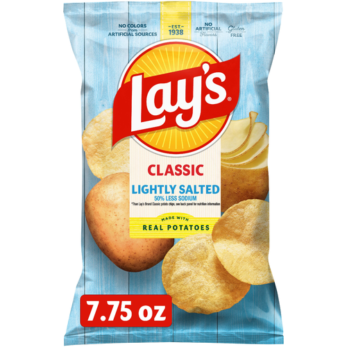 Lay's Lightly Salted Classic Potato Chips - 7.75 Ounce Image 1 of 5
