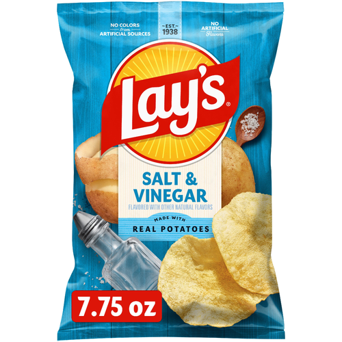 Lay's Salt & Vinegar Flavored Potato Chips - 7.75 Ounce Image 1 of 3