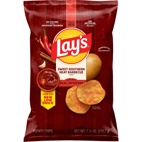 Lay's  Sweet Southern Heat Barbecue Flavored Potato Chips - 7.75 Ounce