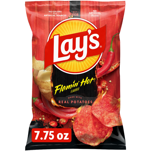 Lay's Flamin' Hot Flavored Potato Chips - 7.75 Ounce Image 1 of 5