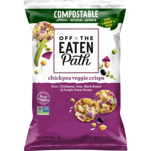 Off The Eaten Path Chickpea Veggie Crisps Veggie & Rice Chickpeas Black Beans & Purple Sweet Potato 6 1 - 6.25 Ounce