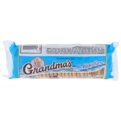 Grandma's Brand Vanilla Sandwich Creme Cookies - 3.25 Ounce