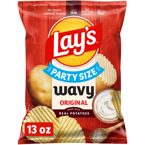 Lay's Wavy Potato Chips Original - 13 Ounce Image 1 of 3