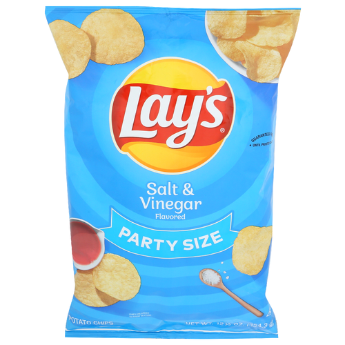 Lay's Salt & Vinegar Flavored Party Size Potato Chips - 12.5 Ounce