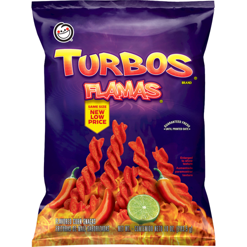 Sabritas Flavored Corn Snacks Turbos Flamas - 10 Ounce