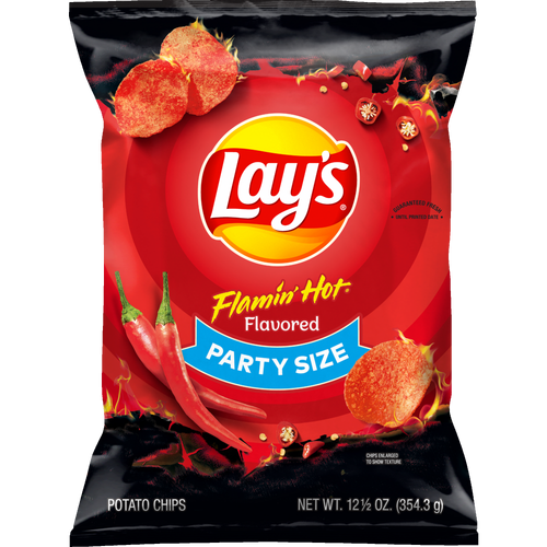 Lay's Party Size Flamin' Hot Flavored Potato Chips - 12.5 Ounce Image 1 of 5