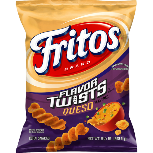 Fritos Flavor Twists Queso Flavored Corn Chips - 9.25 Ounce