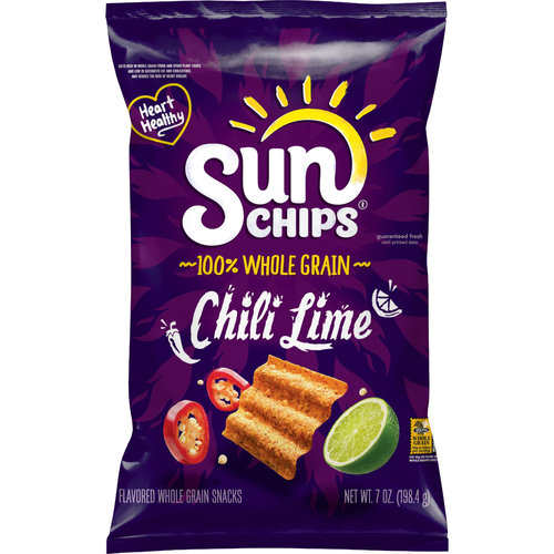 SunChips Flavored Whole Grain Snacks Chili Lime - 198.4 Gram