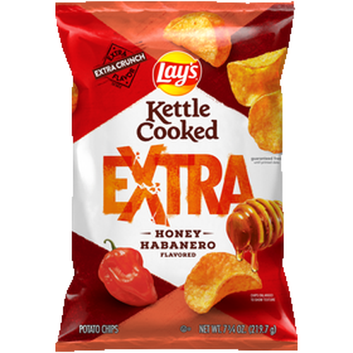 Lay's Kettle Cooked Honey Habanero Flavored Potato Chips - 219.7 Gram